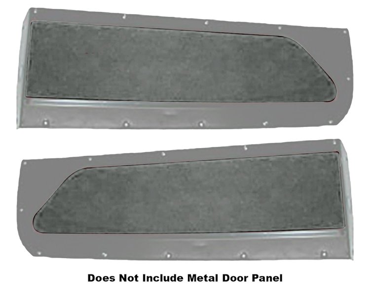 Front Door Panel Inserts for 1955 (2nd Series)-1959 Chevrolet, GMC Standard Cab Truck [Montana Vinyl, Medium Gray]