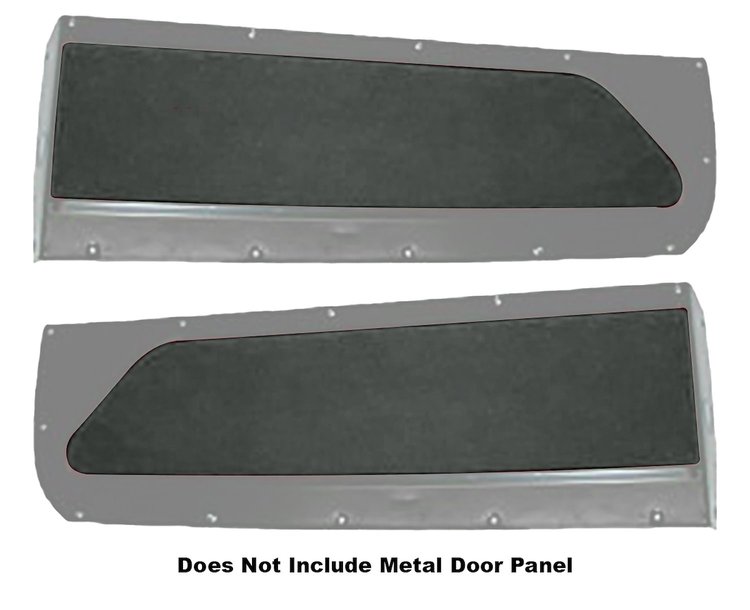 Front Door Panel Inserts for 1955 (2nd Series)-1959 Chevrolet, GMC Standard Cab Truck [Sierra Vinyl, Charcoal]