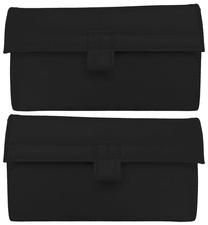 Front Door Panel Pockets for 1979-1991 Chevrolet, GMC Crew/Standard Cab Truck [Sierra Vinyl, Black]