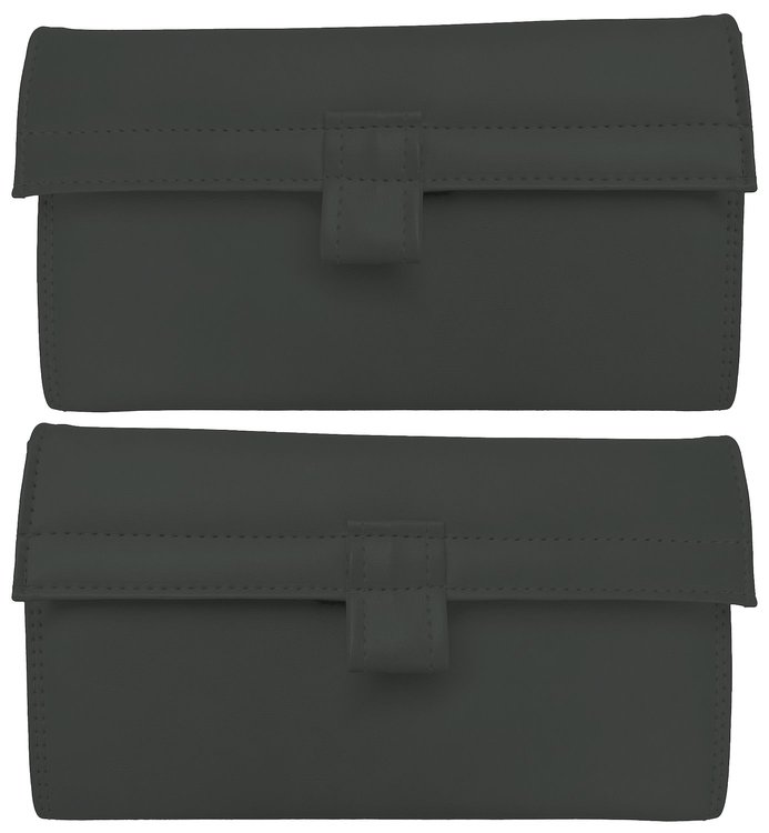 Front Door Panel Pockets for 1979-1991 Chevrolet, GMC Crew/Standard Cab Truck [Sierra Vinyl, Black]