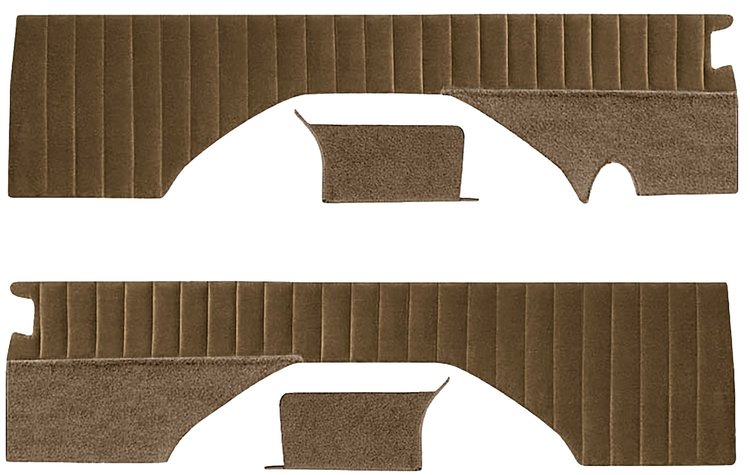 Rear Interior Panels for 1976-1991 Chevrolet K5 Blazer, GMC Jimmy [With Pleats, Sandstone Velour, Tan/Almond Carpet]