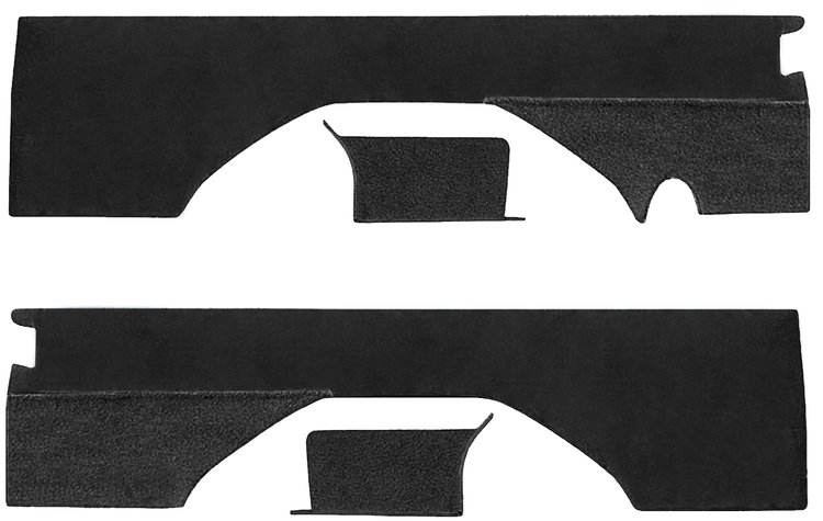 Rear Interior Panels for 1976-1991 Chevrolet K5 Blazer, GMC Jimmy [Without Pleats, Black Velour, Black Carpet]