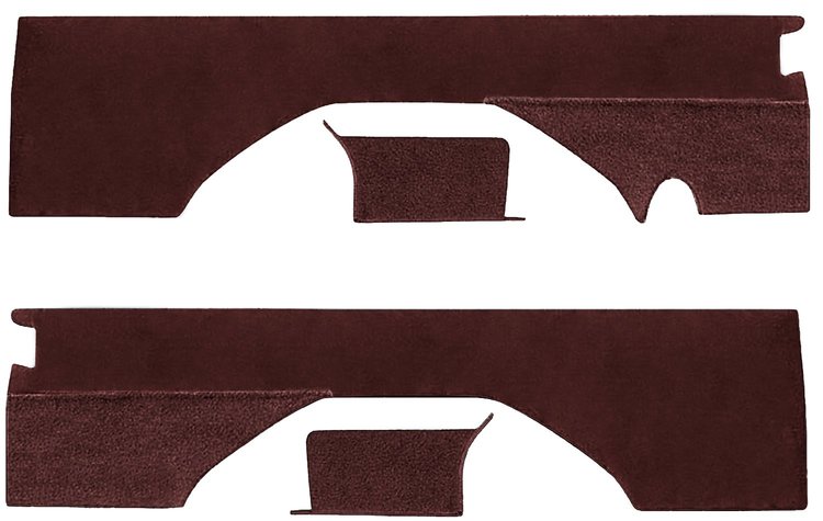 Rear Interior Panels for 1976-1991 Chevrolet K5 Blazer, GMC Jimmy [Without Pleats, Maroon Velour, Scarlet/Carmine Carpet]