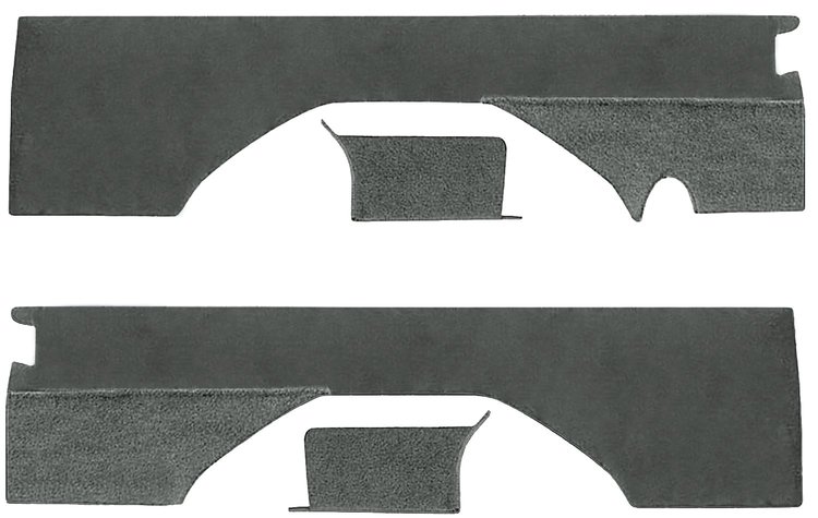 Rear Interior Panels for 1976-1991 Chevrolet K5 Blazer, GMC Jimmy [Without Pleats, Light Charcoal Velour, Gray Carpet]