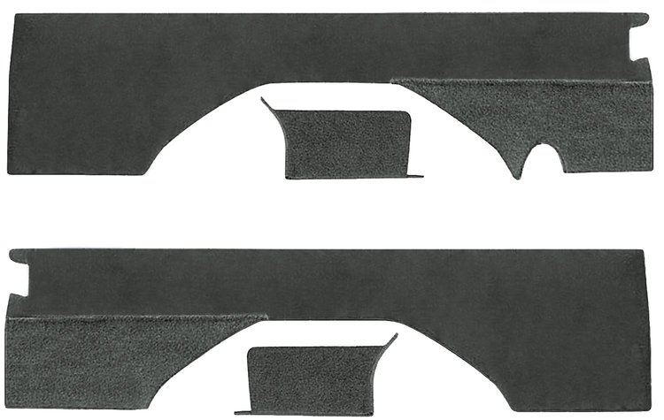 Rear Interior Panels for 1976-1991 Chevrolet K5 Blazer, GMC Jimmy [Without Pleats, Charcoal Velour, Gray Carpet]