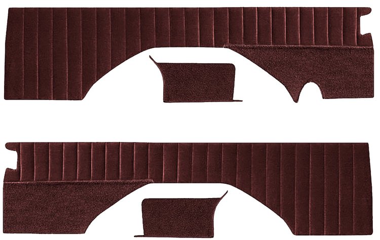 Rear Interior Panels for 1976-1991 Chevrolet K5 Blazer, GMC Jimmy [With Pleats, Maroon Oxen, Scarlet/Carmine Carpet]