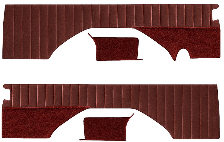 Rear Interior Panels for 1976-1991 Chevrolet K5 Blazer, GMC Jimmy [With Pleats, Firethorne Oxen, Scarlet/Carmine Carpet]