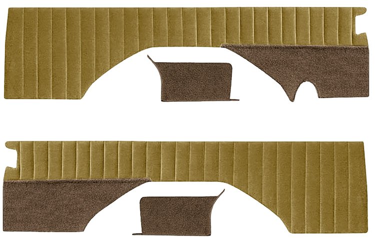 Rear Interior Panels for 1976-1991 Chevrolet K5 Blazer, GMC Jimmy [With Pleats, Buckskin Oxen, Tan/Almond Carpet]