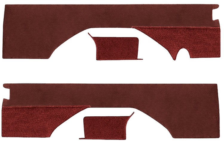 Rear Interior Panels for 1976-1991 Chevrolet K5 Blazer, GMC Jimmy [Without Pleats, Firethorne Oxen, Scarlet/Carmine Carpet]