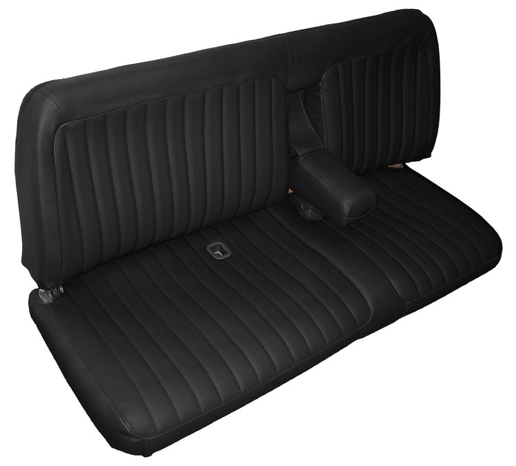 Bench Seat Upholstery for 1988-1995 Chevrolet, GMC C/K Series Standard Cab Truck [Madrid Vinyl, Black]