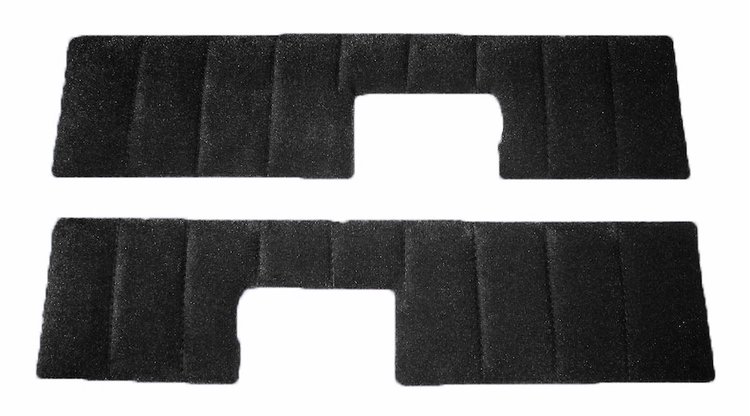 Rear Door Panel Inserts for 1981-1988 Chevy Suburbans [Velour, Black]