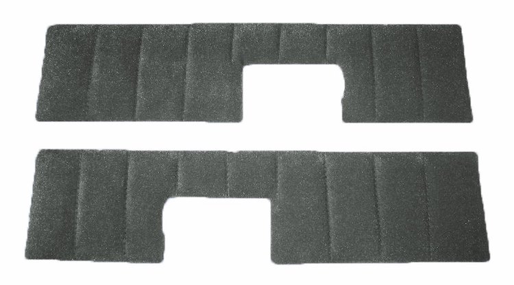 Rear Door Panel Inserts for 1981-1988 Chevy Suburbans [Velour, Charcoal]