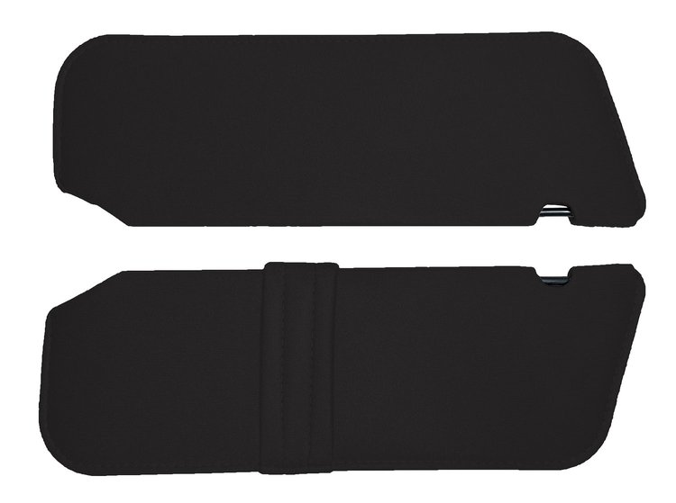 Sun Visors for 1993-1997 Ford Ranger [Without Mirrors, Foambacked Cloth, Black]