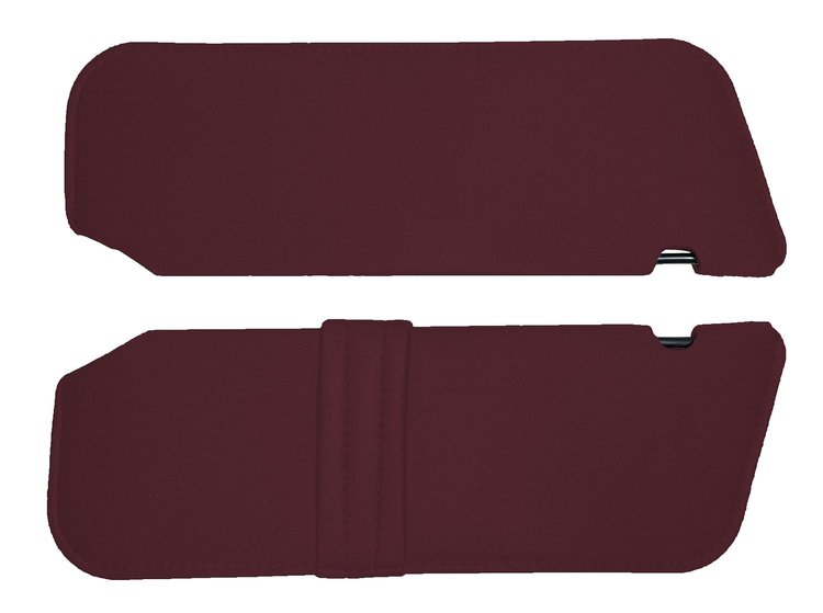 Sun Visors for 1993-1997 Ford Ranger [Without Mirrors, Foambacked Cloth, Dark Ruby Red]