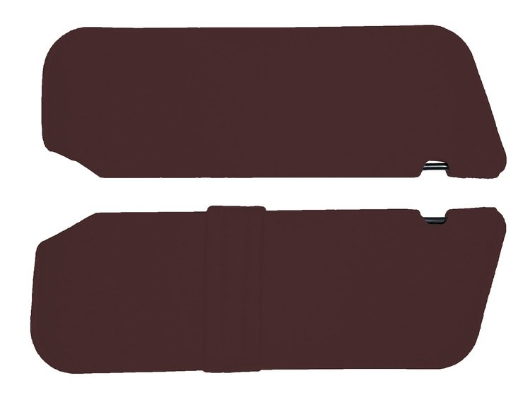 Sun Visors for 1993-1997 Ford Ranger [Without Mirrors, Madrid Vinyl, Maroon]