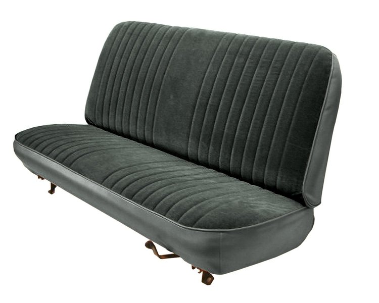 Front Bench Seat Upholstery for 1983-1992 Ford Ranger Standard Cab Truck [Charcoal Sierra Grain, Charcoal Encore Velour]