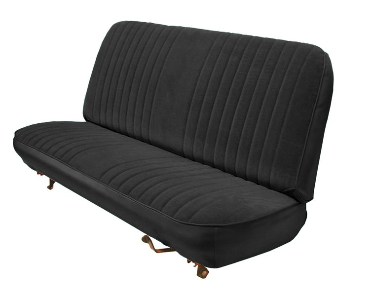 Front Bench Seat Upholstery for 1983-1992 Ford Ranger Standard Cab Truck [Black Sierra Vinyl]