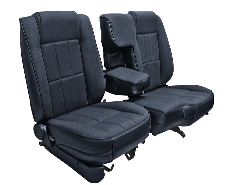 60/40 Bucket Seat Upholstery for 1983-1992 Ford Ranger Standard Cab Truck w/XLT Trim [Dark Blue Sierra Vinyl]