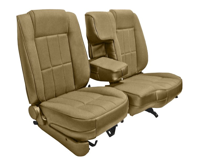 60/40 Bucket Seat Upholstery for 1983-1992 Ford Ranger Standard Cab Truck w/XLT Trim [Palomino Sierra Vinyl]