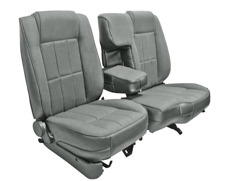 60/40 Bucket Seat Upholstery for 1983-1992 Ford Ranger Standard Cab Truck w/XLT Trim [Medium Gray Montana Vinyl]