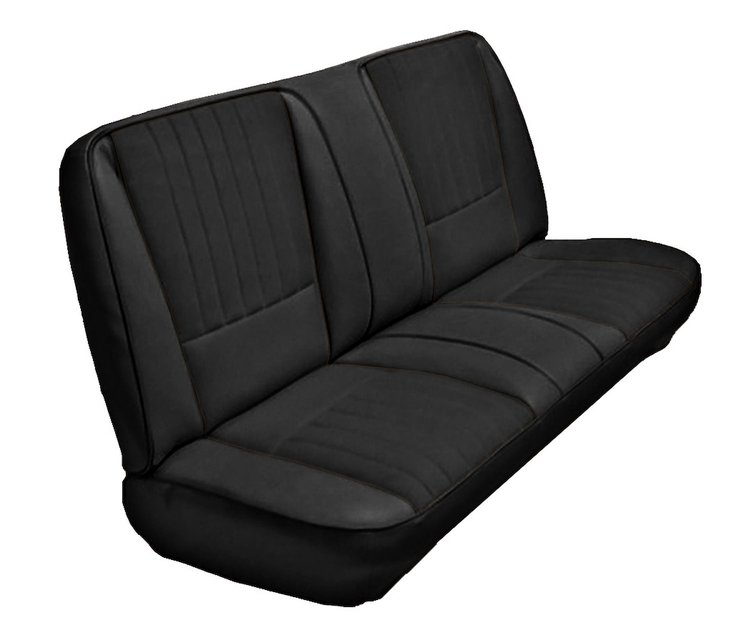 Front Bench Seat Upholstery for 1983-1992 Ford Ranger Standard Cab Truck w/4x4 [Black Sierra Vinyl]