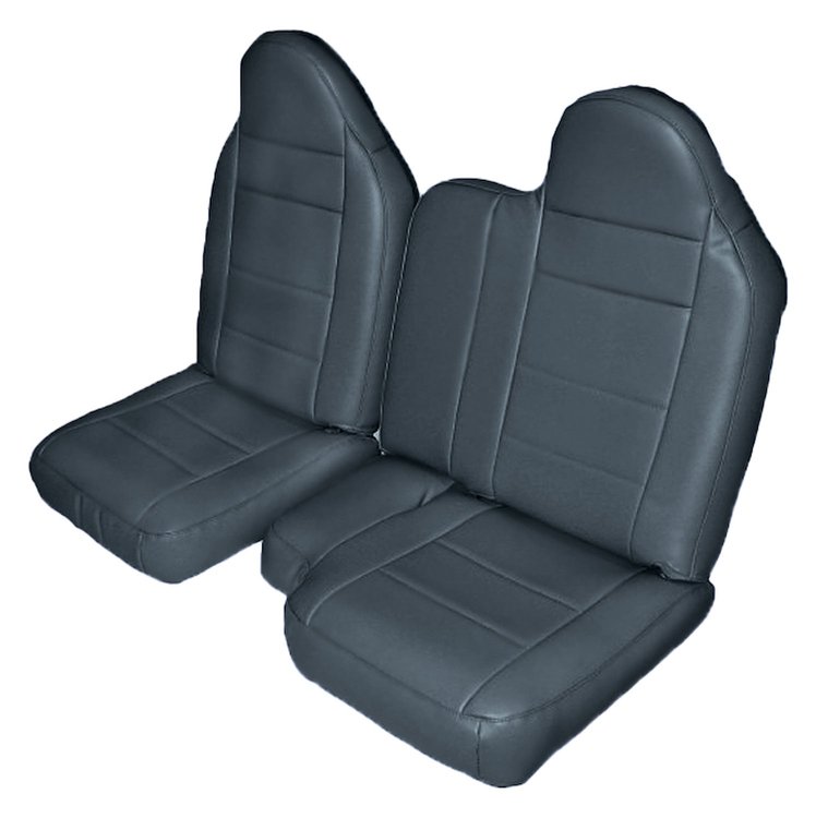 60/40 Front Seat Upholstery for 1998-2003 Ford Ranger Standard Cab Truck [Medium Blue Sierra Vinyl]