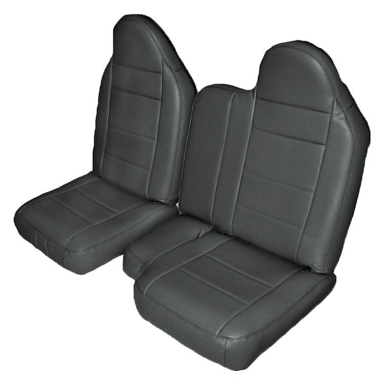 60/40 Front Seat Upholstery for 1998-2003 Ford Ranger Standard Cab Truck [Charcoal Sierra Vinyl]