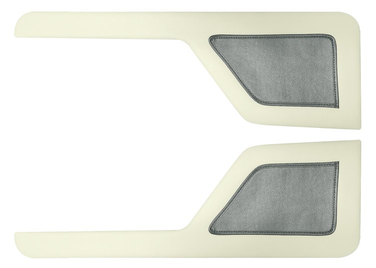 Door Panel Inserts for 1973-1979 Ford F-100, 1975-1979 Ford F-150 [Montana and Sierra, Gray and Off White]
