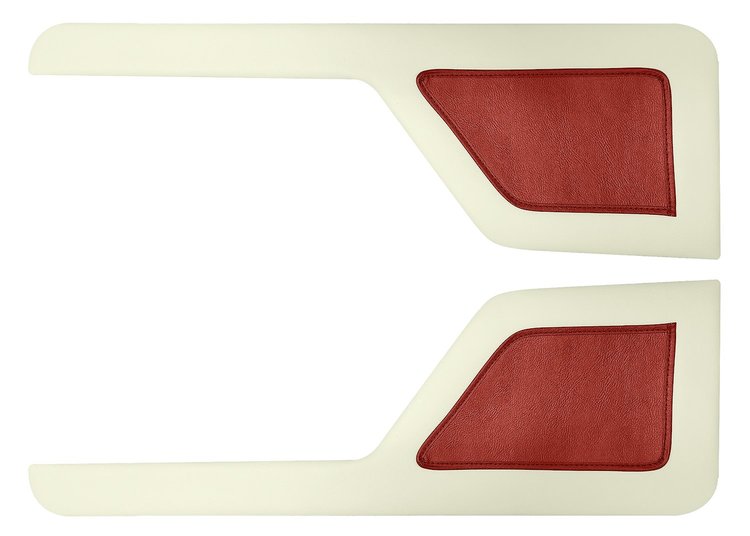Door Panel Inserts for 1973-1979 Ford F-100, 1975-1979 Ford F-150 [Sierra, Red and Off White]