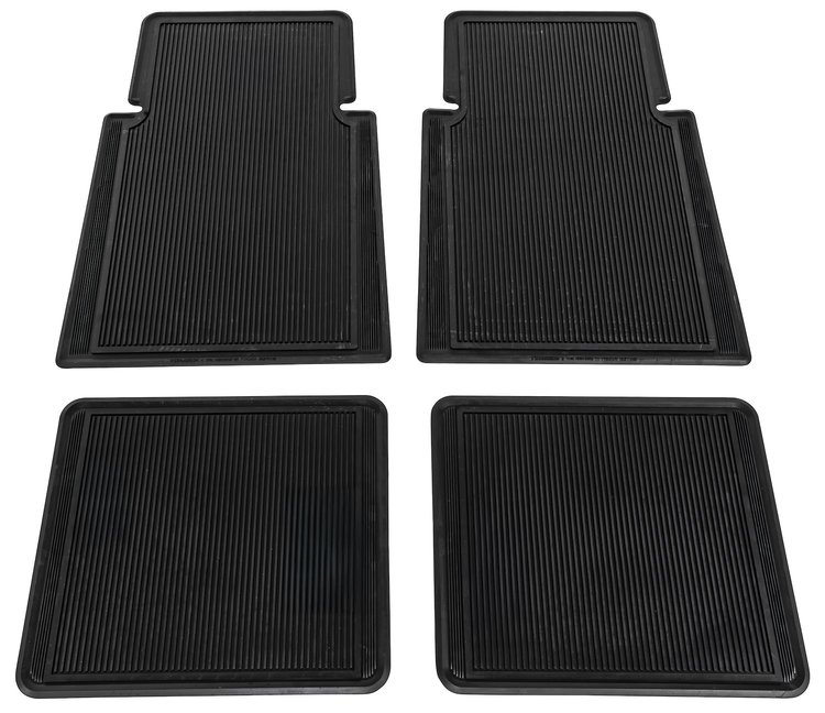 Black Rubber Floor Mats Fits Select 1960-1981 Buick, Chevrolet, GMC, Oldsmobile, Pontiac Models