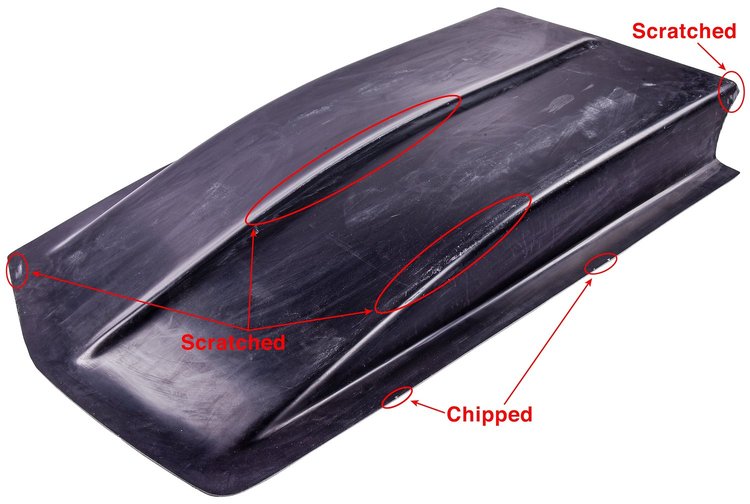 *BLEMISHED Fiberglass Z28 Cowl Scoop 4 in. H x 28 3/4 in. W x 44 1/2 in. L