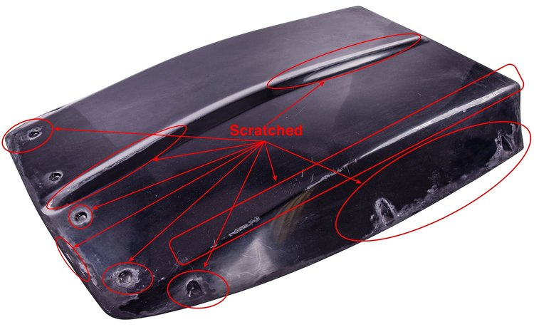 *BLEMISHED Fiberglass Z28 Cowl Scoop 4 in. H x 29 3/4 in. W x 42 1/2 in. L