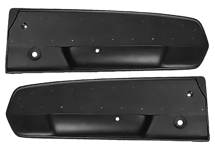 Deluxe Front Door Panels for 1967 Ford Mustang [Sierra Grain Vinyl, Black]