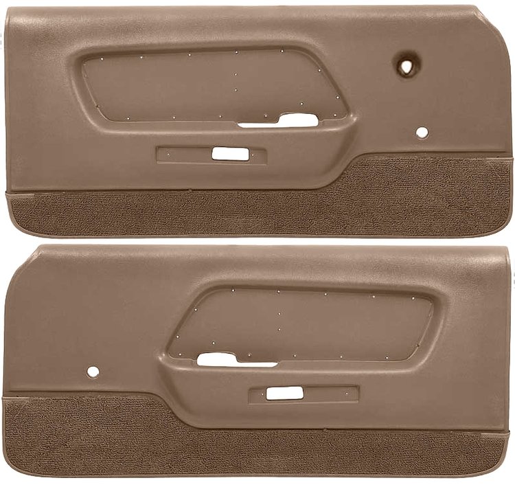 Deluxe Front Door Panels for 1970 Ford Mustang [ABS Plastic Backing, Ginger]