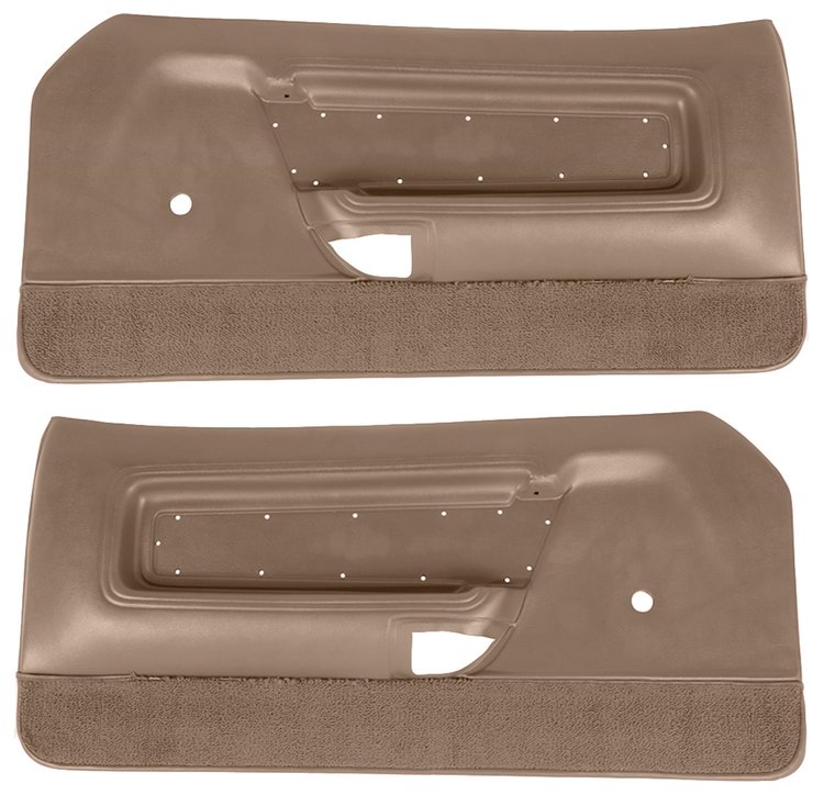 Deluxe Front Door Panels for 1971-1973 Ford Mustang [Vinyl, Ginger]