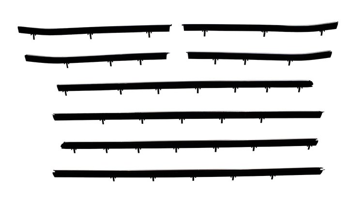 Complete Window Guide Felt Kit for 1966-1967 Chevrolet Chevelle 2-Door Convertible [8-Piece Replacement Style Material]