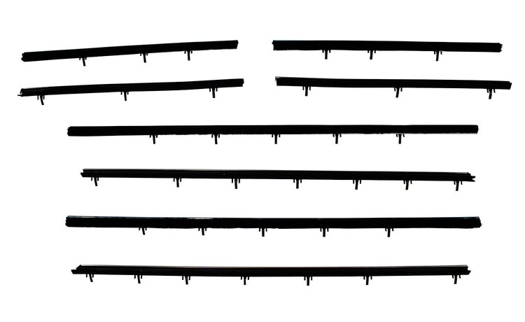 Complete Window Guide Felt Kit for 1966-1967 Chevrolet Chevelle 2-Door Convertible [8-Piece Original Style Material]