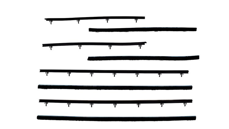 Complete Window Guide Felt Kit for 1966-1967 Chevrolet Chevelle 2-Door Post/Sedan [8-Piece Original Style Material]