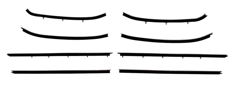 Complete Window Guide Felt Kit for 1968 Chevrolet Chevelle 2-Door Coupe/Hardtop [8-Piece Replacement Style Material]