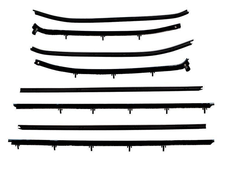 Complete Window Guide Felt Kit for 1968 Chevrolet Chevelle 2-Door Coupe/Hardtop [8-Piece Original Style Material]