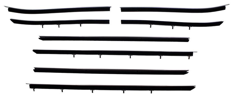 Complete Window Guide Felt Kit for 1968 Chevrolet Chevelle 2-Door Convertible [8-Piece Replacement Style Material]