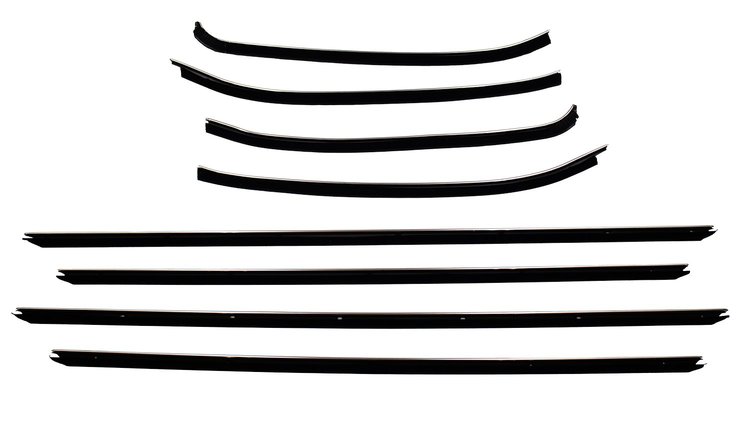 Complete Window Guide Felt Kit for 1969 Chevrolet Chevelle 2-Door Coupe/Hardtop [8-Piece Replacement Style Material]
