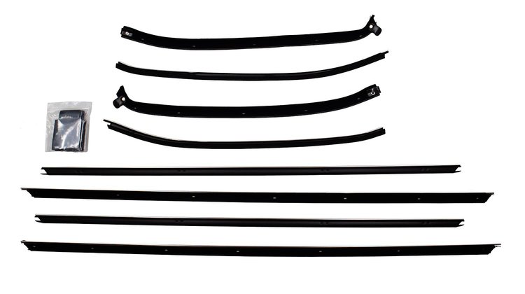 Complete Window Guide Felt Kit for 1969 Chevrolet Chevelle 2-Door Coupe/Hardtop [8-Piece Original Style Material]
