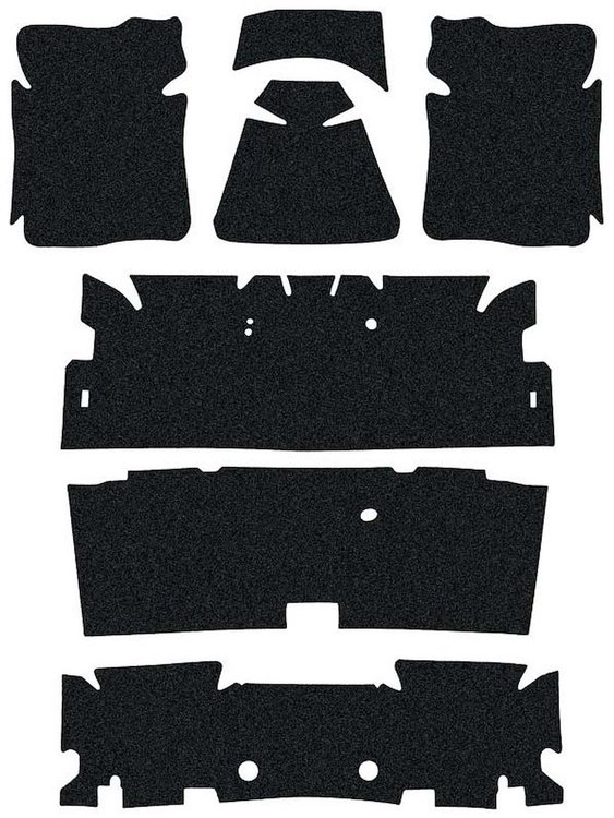 Under Carpet Sound Deadener Kit, OE-Style for 1970-1981 Chevrolet Camaro, Pontiac Firebird  [7-Piece]