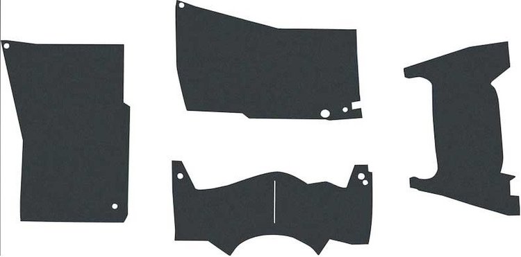 Under Carpet Sound Deadener Kit, OE-Style Fits Select 1960-1966 Chevrolet & GMC Trucks [4-Piece]