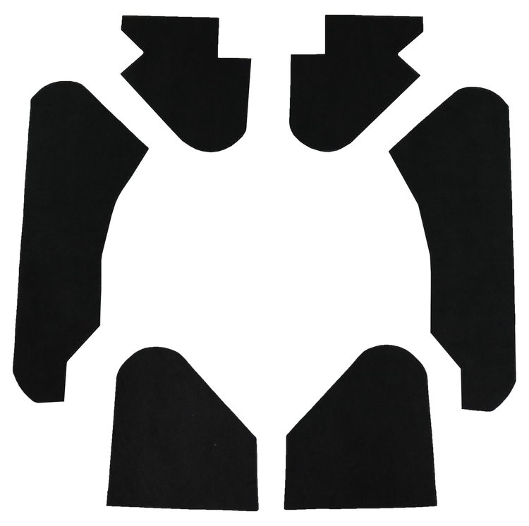 Hood Insulation Pad Kit for 1970-1972 Chevy Chevelle, El Camino, 1971-1972 GMC Sprint, w/Cowl Induction Hood [4-Piece]