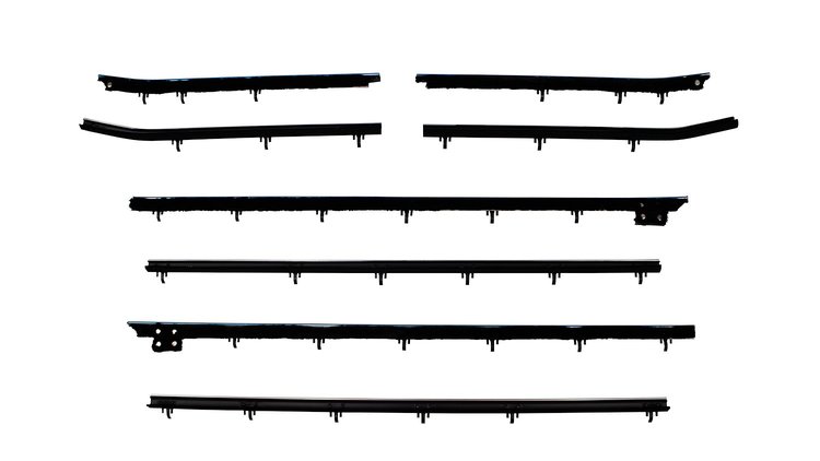 Window Guide Felt Kit for 1967 Chevrolet Camaro, Pontiac Firebird Coupe/HT [8-Piece Original Style Material]
