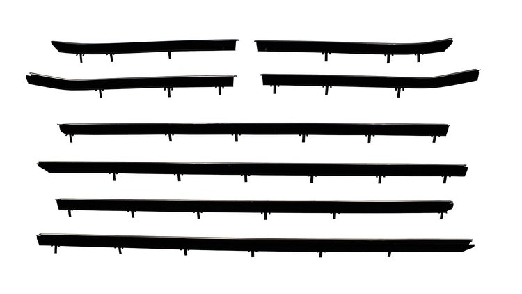 Window Guide Felt Kit for 1967 Chevrolet Camaro, Pontiac Firebird Convertible [8-Piece Replacement Style Material]