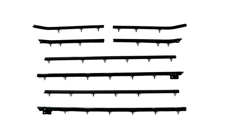 Window Guide Felt Kit for 1967 Chevrolet Camaro, Pontiac Firebird Convertible [8-Piece Original Style Material]