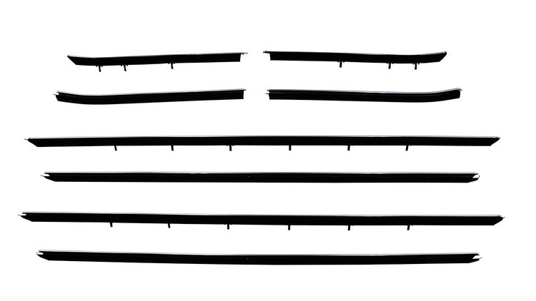 Window Guide Felt Kit for 1968-1969 Chevy Camaro, Pontiac Firebird Coupe/HT w/STD Interior [8-Piece Replacement Style Material]